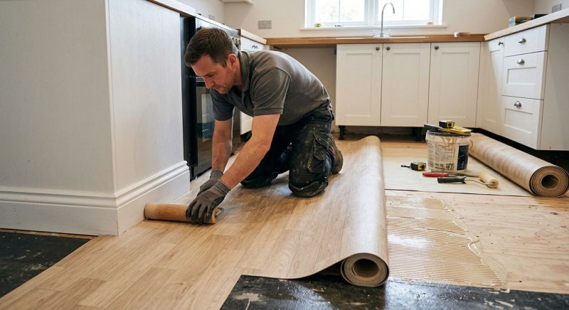 Sheet Linoleum Installation in Abington, MA