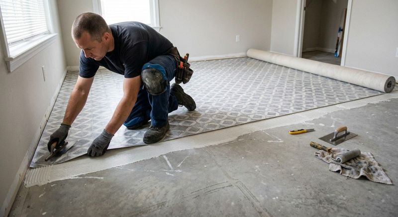 Sheet Linoleum Installation in Dedham, MA